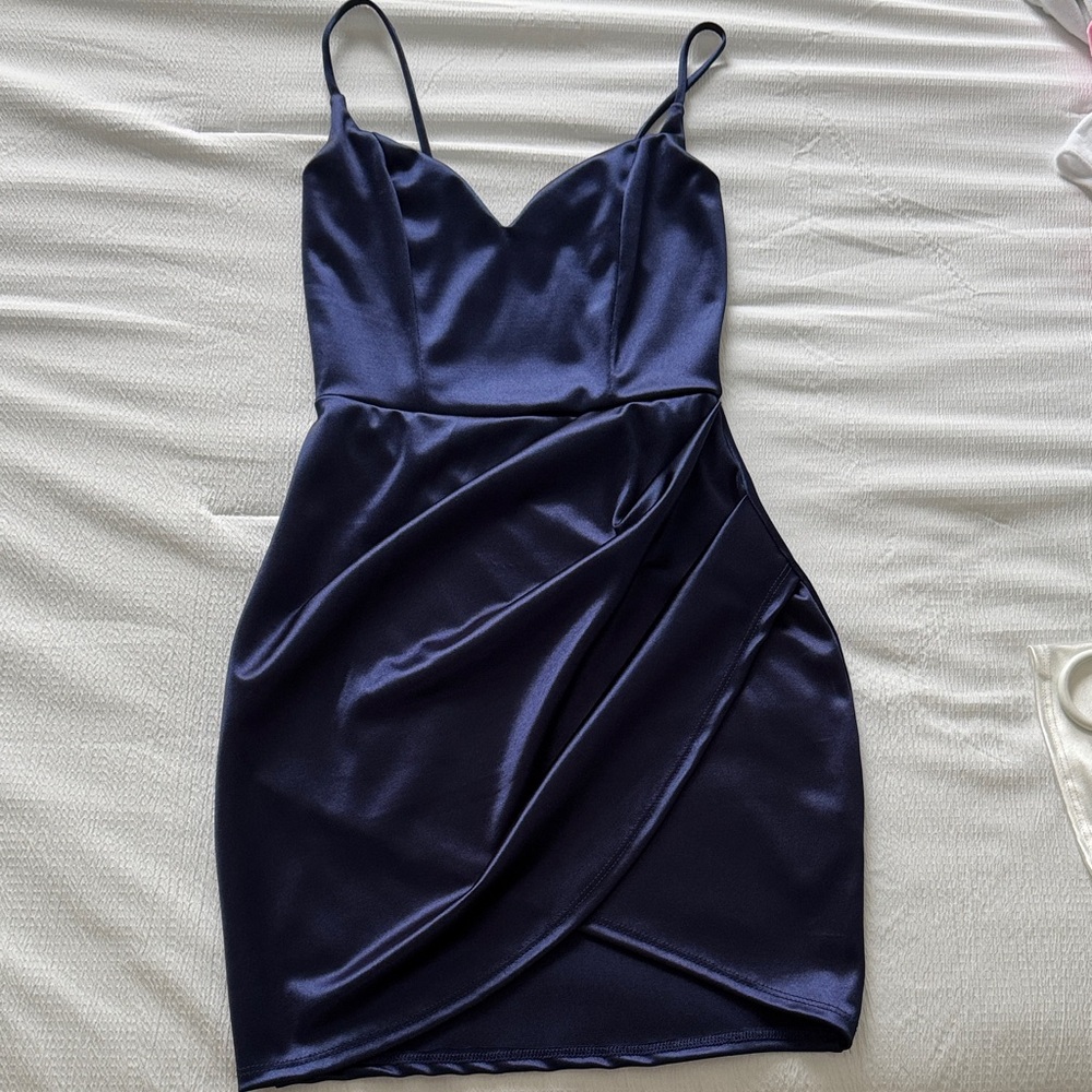 Windsor Navy Spaghetti Strap Mini Dress